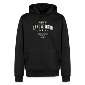 Handwerker Limited Edition Lustiges Handwerk - Männer Premium Bio Hoodie - Schwarz - Vorne - Nico (187cm)
