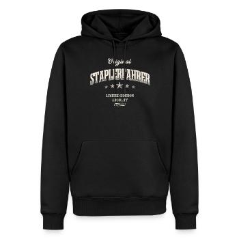 Staplerfahrer Limited Edition Gabelstapler - Männer Premium Bio Hoodie - Schwarz - Vorne - Nico (187cm)