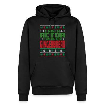 Schauspieler Weihnachten Spruch - Männer Premium Bio Hoodie - Schwarz - Vorne - Nico (187cm)