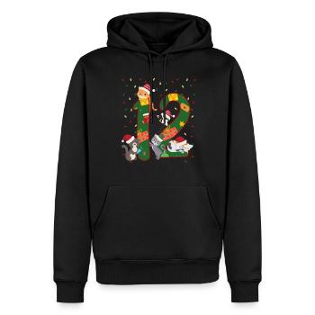 12 ans Enfants cadeau de Noël mignon - Sweat à capuche Premium bio Homme - noir - Devant - Nico (187cm)
