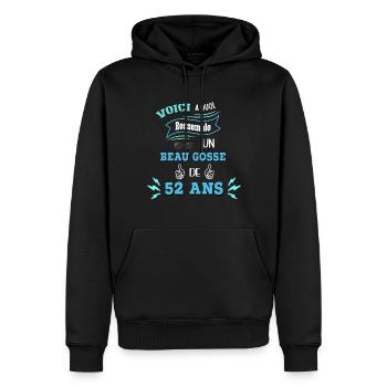 Idée De Cadeau Drôle Pour Les Beaux Gosses - Sweat à capuche Premium bio Homme - noir - Devant - Nico (187cm)