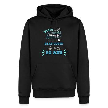 Idée De Cadeau Drôle Pour Les Beaux Gosses - Sweat à capuche Premium bio Homme - noir - Devant - Nico (187cm)