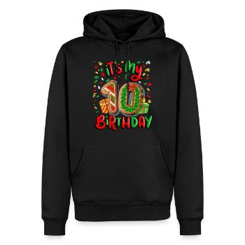Es Ist Mein 10. Geburtstag Weihnachtsgeschenk 10. - Männer Premium Bio Hoodie - Schwarz - Vorne - Nico (187cm)