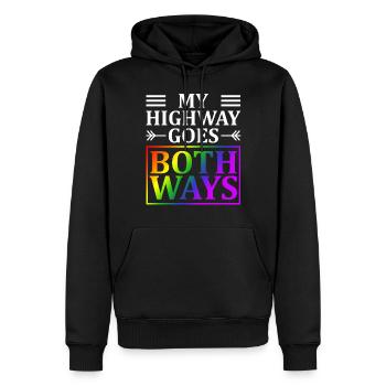Mein Highway Geht In Beide Richtungen Lgbt - Männer Premium Bio Hoodie - Schwarz - Vorne - Nico (187cm)