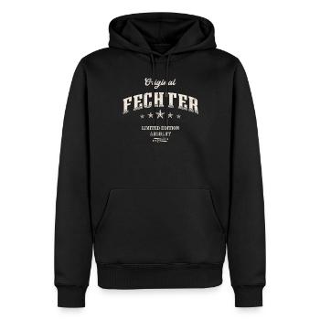 Fechter Limited Edition Fechten Fechtsport - Männer Premium Bio Hoodie - Schwarz - Vorne - Nico (187cm)