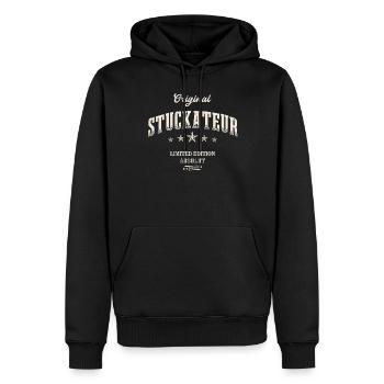 Stuckateur Limited Edition - Männer Premium Bio Hoodie - Schwarz - Vorne - Nico (187cm)