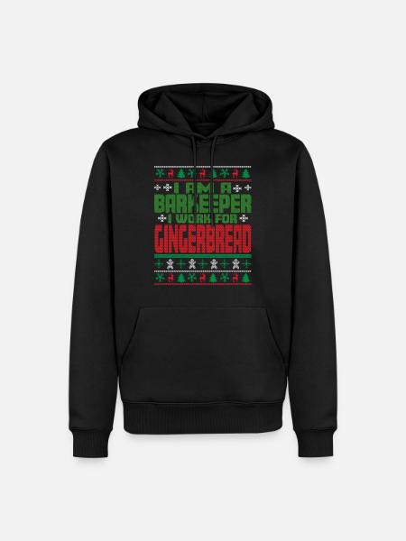 Bartender Christmas Quote - Men’s Premium Organic Hoodie - black