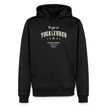 Yogalehrer Limited Edition - Männer Premium Bio Hoodie - Schwarz - Vorne - Nico (187cm)