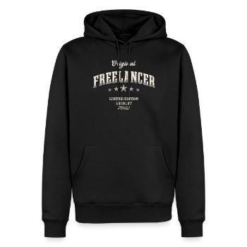 Freelancer Limited Edition Freelancing - Männer Premium Bio Hoodie - Schwarz - Vorne - Nico (187cm)