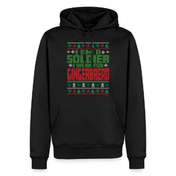 Soldat Weihnachten Spruch - Männer Premium Bio Hoodie - Schwarz - Vorne - Nico (187cm)