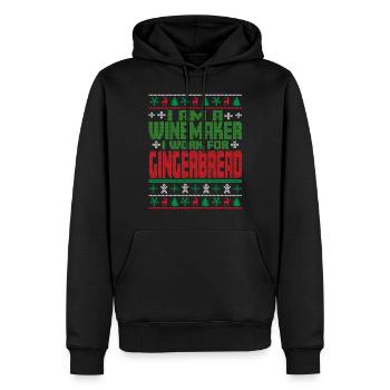 Winzer Weihnachten Spruch - Männer Premium Bio Hoodie - Schwarz - Vorne - Nico (187cm)