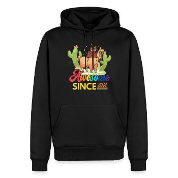Awesome Seit 2014 Geburtsjahr Schaf Jahrestag - Männer Premium Bio Hoodie - Schwarz - Vorne - Nico (187cm)