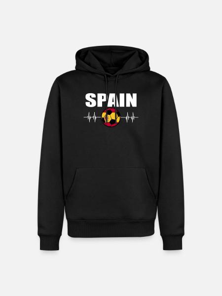 Spanien Fußball - Männer Premium Bio Hoodie - Schwarz