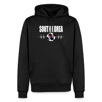 Corée du Sud de football - Sweat à capuche Premium bio Homme - noir - Devant - Nico (187cm)