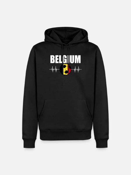 Belgium Football - Men’s Premium Organic Hoodie - black