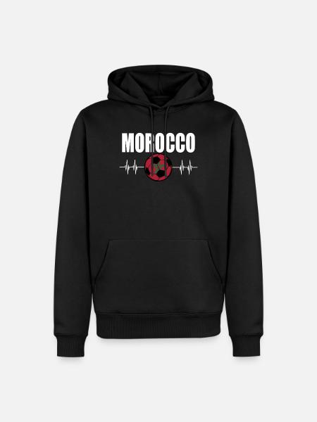 Morocco Football - Men’s Premium Organic Hoodie - black