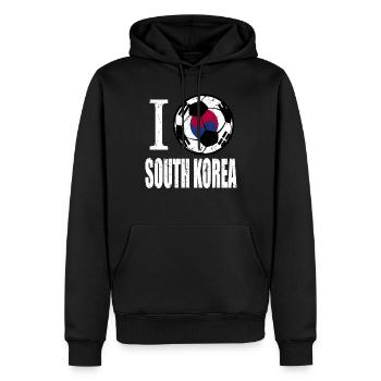 Corée du Sud de football - Sweat à capuche Premium bio Homme - noir - Devant - Nico (187cm)