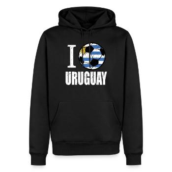 Uruguay Fußball - Männer Premium Bio Hoodie - Schwarz - Vorne - Nico (187cm)