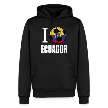 Ecuador Fußball - Männer Premium Bio Hoodie - Schwarz - Vorne - Nico (187cm)