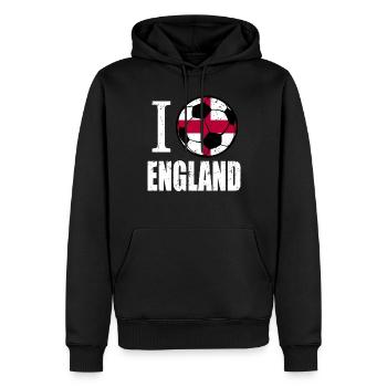 Angleterre de football - Sweat à capuche Premium bio Homme - noir - Devant - Nico (187cm)