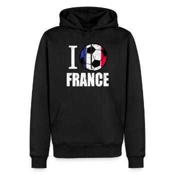 Frankreich Fußball - Männer Premium Bio Hoodie - Schwarz - Vorne - Nico (187cm)
