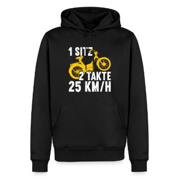 Mofa Mofas Moped Zweirad Mofafahrer Rollerfahrer - Männer Premium Bio Hoodie - Schwarz - Vorne - Nico (187cm)