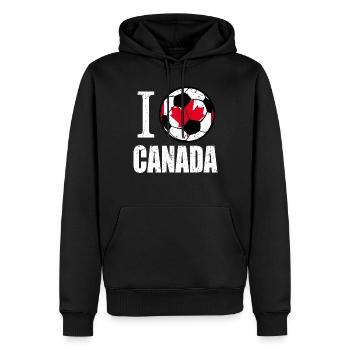 Canada Football - Sweat à capuche Premium bio Homme - noir - Devant - Nico (187cm)