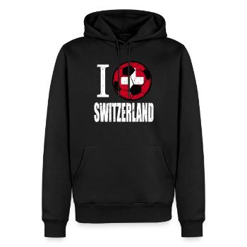 Schweiz Fußball - Männer Premium Bio Hoodie - Schwarz - Vorne - Nico (187cm)