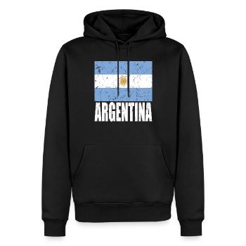ARGENTINIEN Fahne - Männer Premium Bio Hoodie - Schwarz - Vorne - Nico (187cm)