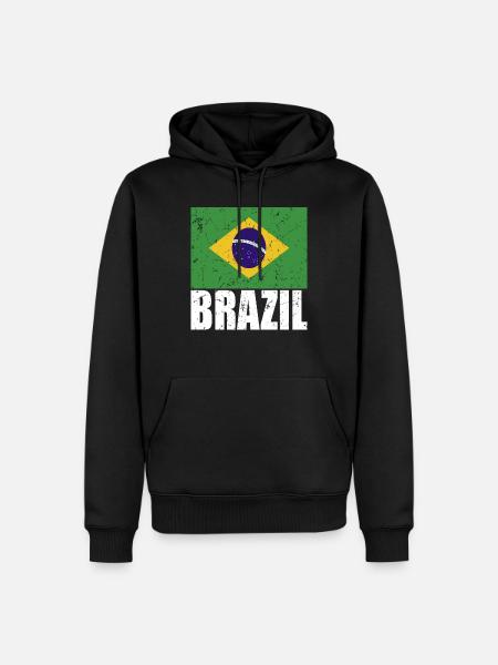 Brazil Flag - Men’s Premium Organic Hoodie - black