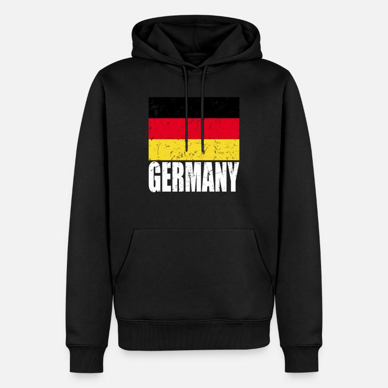 Drapeau de l’Allemagne - Sweat à capuche Premium bio Homme - noir