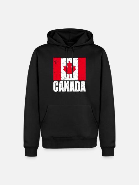 Canada Flag - Men’s Premium Organic Hoodie - black