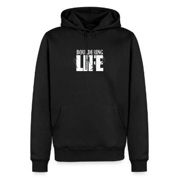 Bouldering Life Hobby Klettern Sport - Männer Premium Bio Hoodie - Schwarz - Vorne - Nico (187cm)