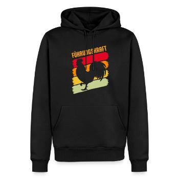 Führungskraft Hühner Hahn - Männer Premium Bio Hoodie - Schwarz - Vorne - Nico (187cm)