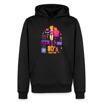 80's| Costume| Bright Colors| Millennials|Humor - Männer Premium Bio Hoodie - Schwarz - Vorne - Nico (187cm)