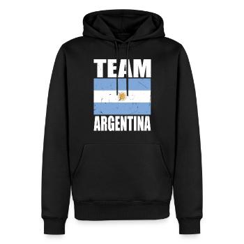 Team ARGENTINIEN Fußball - Männer Premium Bio Hoodie - Schwarz - Vorne - Nico (187cm)