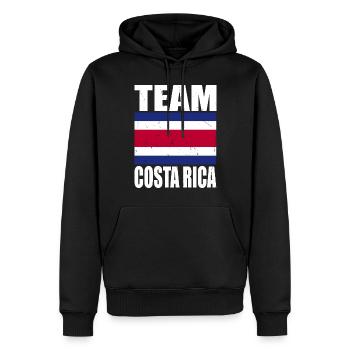 Équipe Costa Rica Football - Sweat à capuche Premium bio Homme - noir - Devant - Nico (187cm)