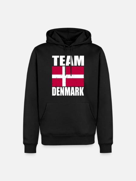 Team Denmark Football - Men’s Premium Organic Hoodie - black