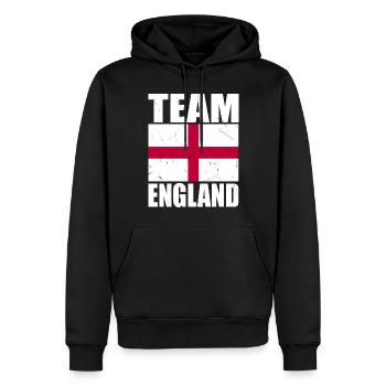 Équipe d’Angleterre de football - Sweat à capuche Premium bio Homme - noir - Devant - Nico (187cm)