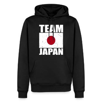 Team Japan Fußball - Männer Premium Bio Hoodie - Schwarz - Vorne - Nico (187cm)