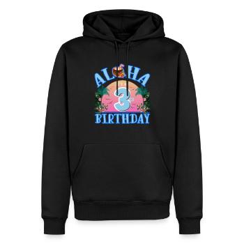 Aloha c’est ma boisson à la noix de pour mon 3ème anniversaire et - Sweat à capuche Premium bio Homme - noir - Devant - Nico (187cm)