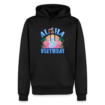 Aloha It's My 5th Birthday Kokosnuss Getränk Und - Männer Premium Bio Hoodie - Schwarz - Vorne - Nico (187cm)