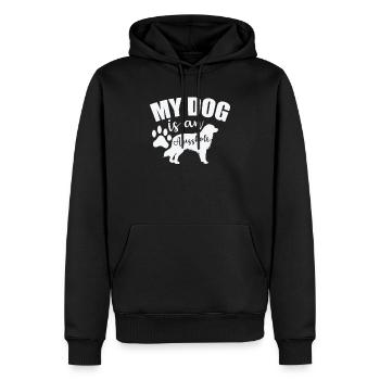 My Dog is an Ausshole Australian Shepherd - Männer Premium Bio Hoodie - Schwarz - Vorne - Nico (187cm)