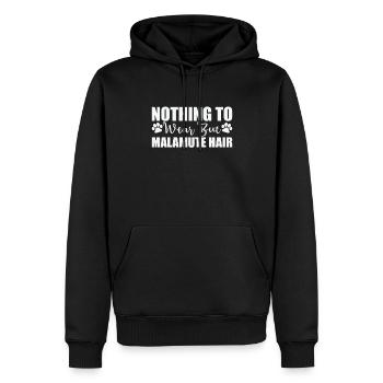 Rien à porter que des cheveux Malamute d’Alaska - Sweat à capuche Premium bio Homme - noir - Devant - Nico (187cm)