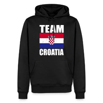 Team Croatia Football - Men’s Premium Organic Hoodie - black - Front - Nico (187cm)