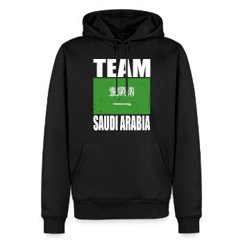 Équipe d’Arabie saoudite de football - Sweat à capuche Premium bio Homme - noir - Devant - Nico (187cm)