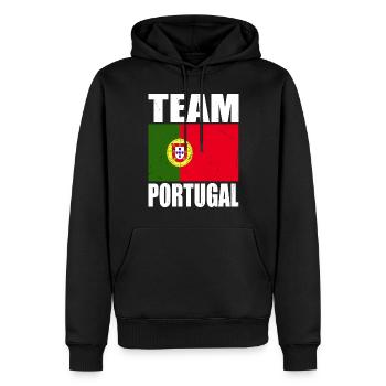Équipe du Portugal de football - Sweat à capuche Premium bio Homme - noir - Devant - Nico (187cm)