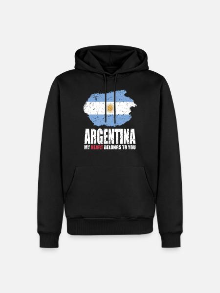 ARGENTINA flag - Men’s Premium Organic Hoodie - black