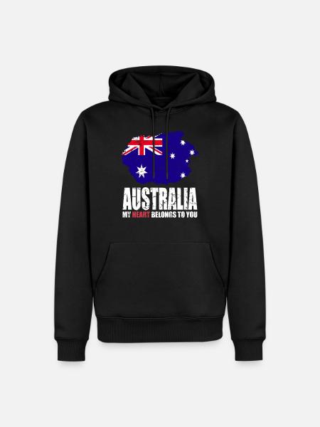 Australia Flag - Men’s Premium Organic Hoodie - black