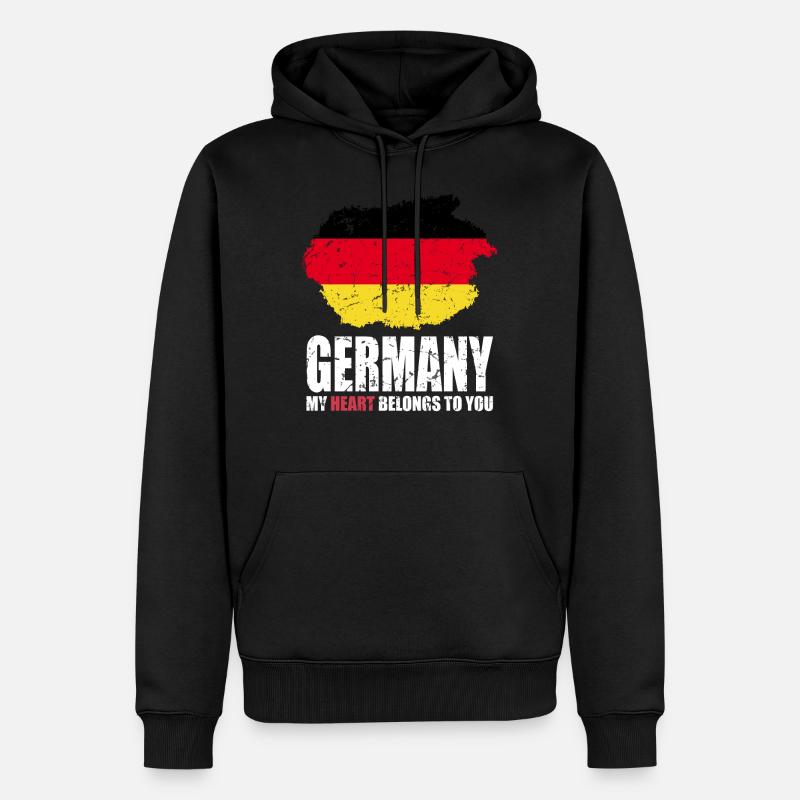 Drapeau de l’Allemagne - Sweat à capuche Premium bio Homme - noir